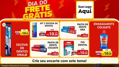 Modelo de TV para TV Horizontal com o tema Dia do Frete Grátis para Higiene Pessoal