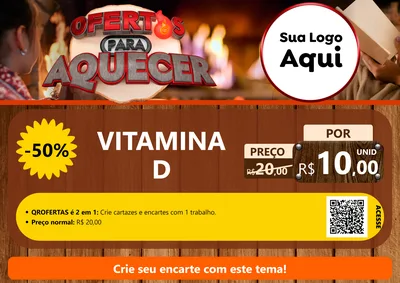 Modelo de Cartaz para Cartaz A4 Horizontal com o tema Ofertas Para Aquecer para Farmácia