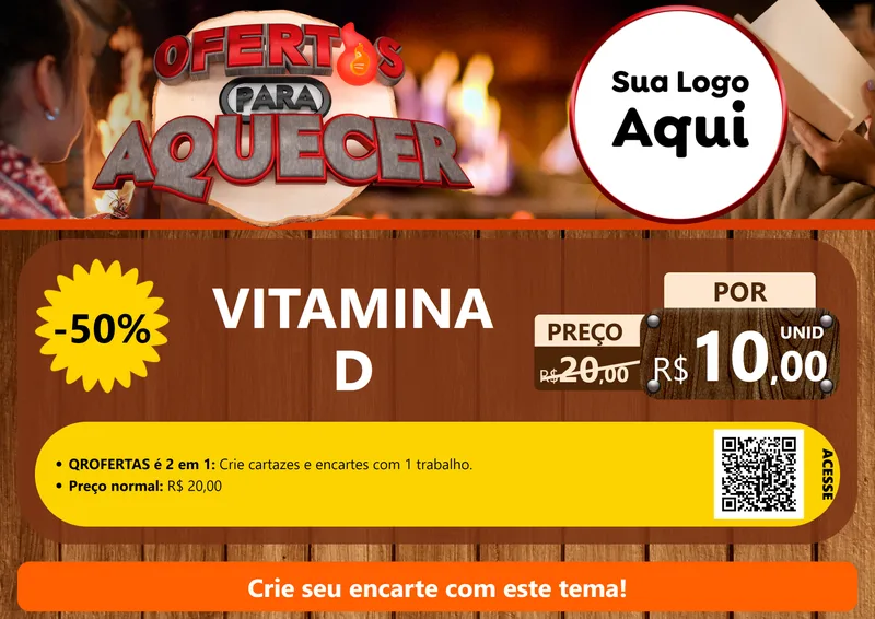 Modelo de Cartaz para Cartaz A4 Horizontal com o tema Ofertas Para Aquecer para Farmácia