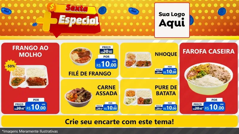 Modelo de TV para TV Horizontal com o tema Sexta Mais Especial para Restaurante