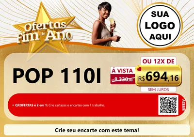 Modelo de Cartaz para Cartaz A4 Horizontal com o tema Ofertas Fim de Ano para Concessionaria de Motos