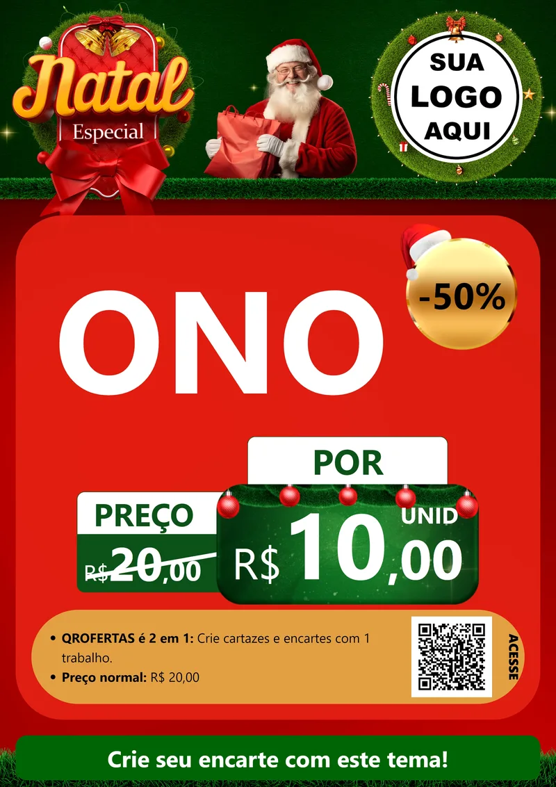 Modelo de Cartaz para Cartaz A4 Vertical com o tema Natal Especial para Óticas