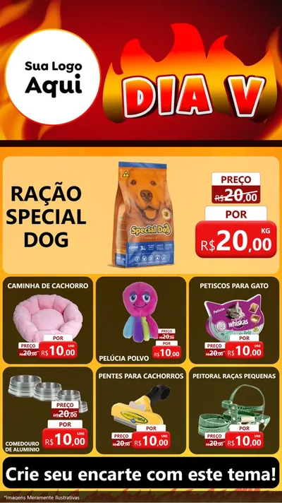 Modelo de Rede Social para Stories com o tema Dia V para Pet Shop