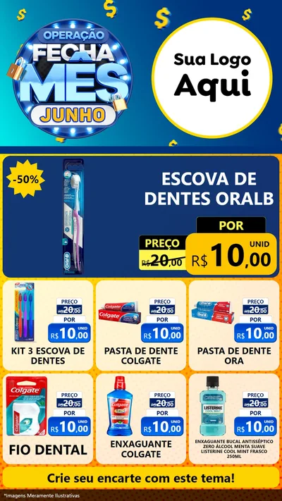 Modelo de Rede Social para Stories com o tema Operação Fecha Mês, Junho para Higiene Pessoal