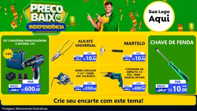 Modelo de TV para TV Horizontal com o tema Preço Baixo de Independência para Maquinas e Ferramentas