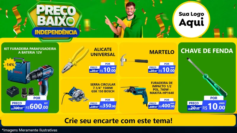 Modelo de TV para TV Horizontal com o tema Preço Baixo de Independência para Maquinas e Ferramentas