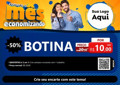 Modelo de Cartaz para Cartaz A4 Horizontal com o tema Comece O Mês Economizando para Agropecuária