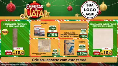 Modelo de TV para TV Horizontal com o tema Ofertas de Natal para Pisos e revestimentos