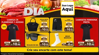 Modelo de TV para TV Horizontal com o tema Ofertas do Dia para Roupas e acessórios