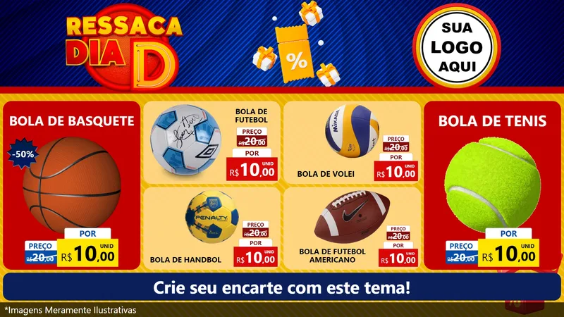 Modelo de TV para TV Horizontal com o tema Ressaca Dia D para Artigos Esportivos