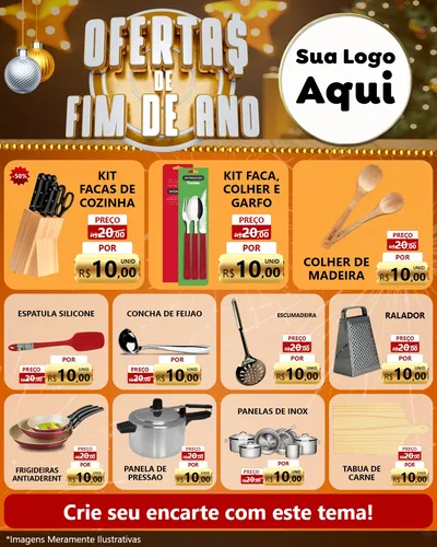 Modelo de Rede Social para Feed Instagram com o tema Ofertas de Fim de Ano para Utilidades Domésticas