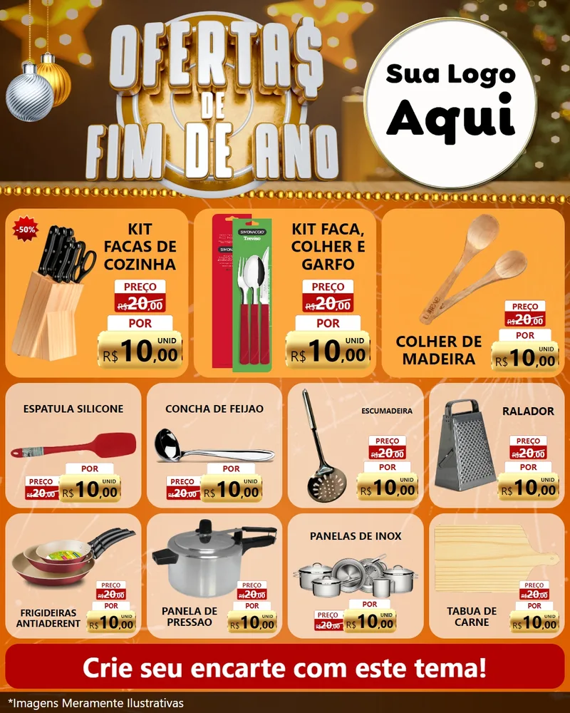 Modelo de Rede Social para Feed Instagram com o tema Ofertas de Fim de Ano para Utilidades Domésticas