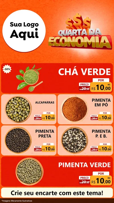 Modelo de TV para TV Vertical com o tema Quarta da Economia para Produtos Naturais