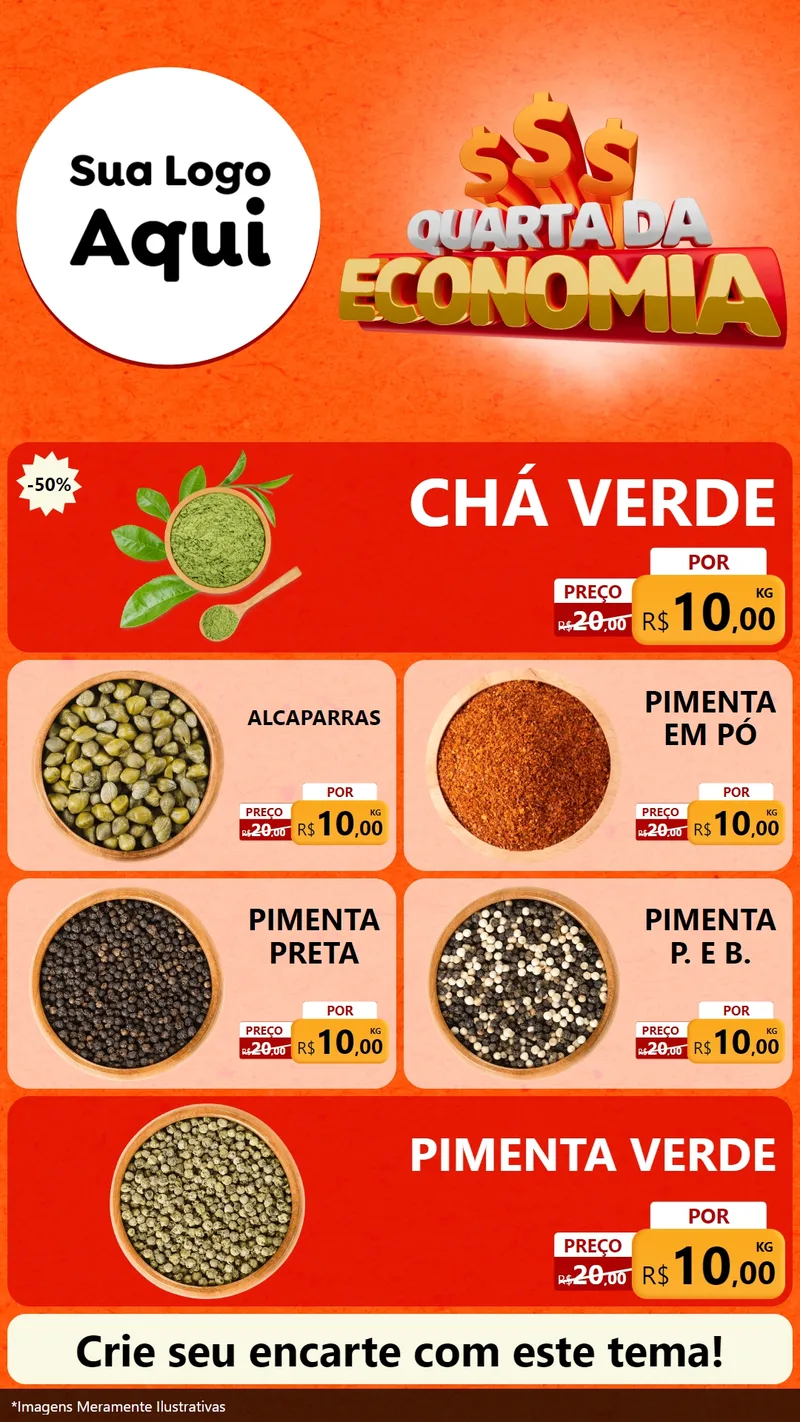 Modelo de TV para TV Vertical com o tema Quarta da Economia para Produtos Naturais