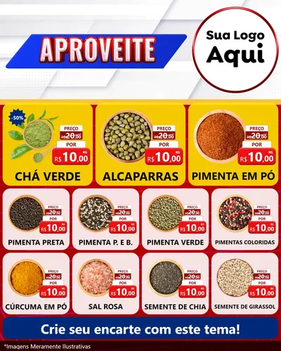 Modelo de Rede Social para Feed Instagram com o tema Aproveite para Produtos Naturais