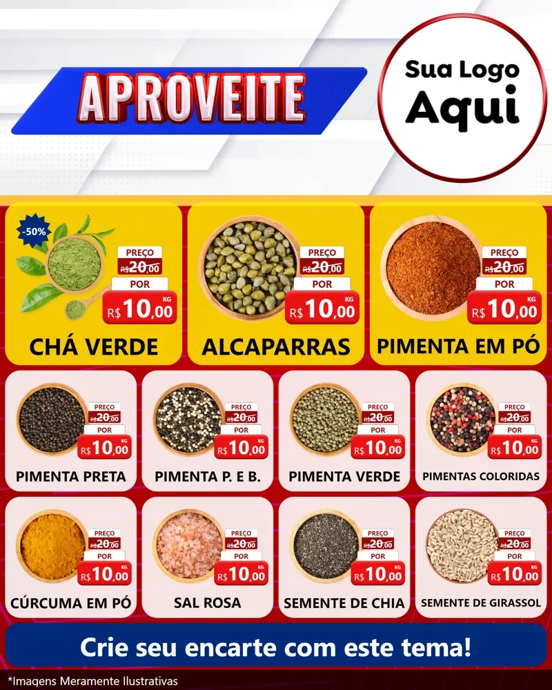 Modelo de Rede Social para Feed Instagram com o tema Aproveite para Produtos Naturais