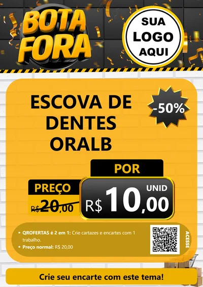 Modelo de Cartaz para Cartaz A4 Vertical com o tema Bota Fora para Higiene Pessoal
