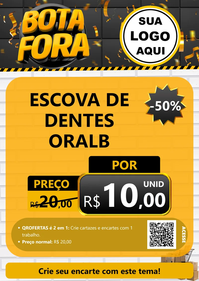 Modelo de Cartaz para Cartaz A4 Vertical com o tema Bota Fora para Higiene Pessoal