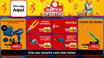 Modelo de TV para TV Horizontal com o tema Alerta de Ofertas para Maquinas e Ferramentas