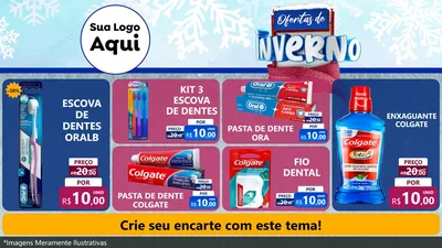 Modelo de TV para TV Horizontal com o tema Ofertas de Inverno para Higiene Pessoal