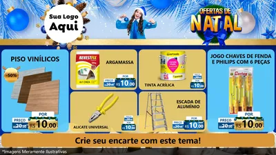 Modelo de TV para TV Horizontal com o tema Ofertas de Natal para Material para Construção
