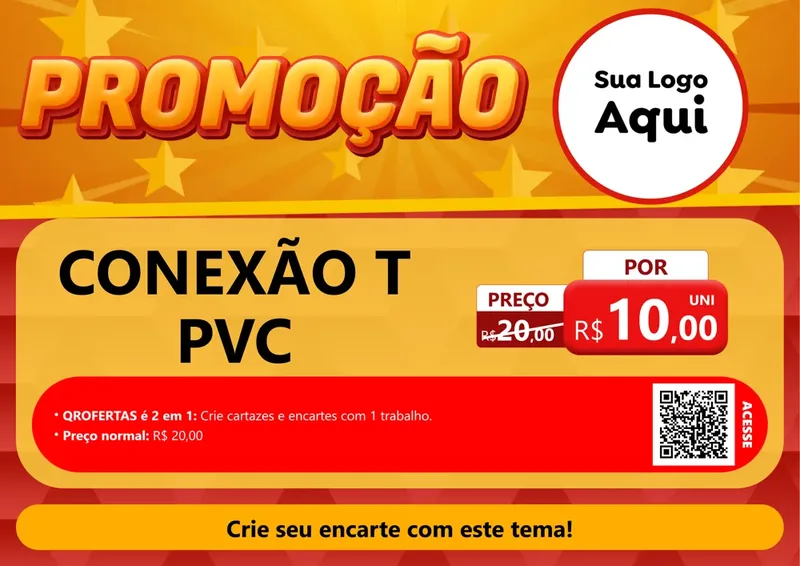 Modelo de Cartaz para Cartaz A4 Horizontal com o tema Promoção para Tubos e conexões