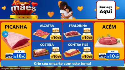 Modelo de TV para TV Horizontal com o tema Mês das Mães para Açougue
