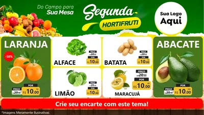 Modelo de TV para TV Horizontal com o tema Segunda hortifruti para Hortifrúti