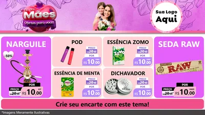 Modelo de TV para TV Horizontal com o tema Dia das Mães Ofertas para Você! para Tabacaria