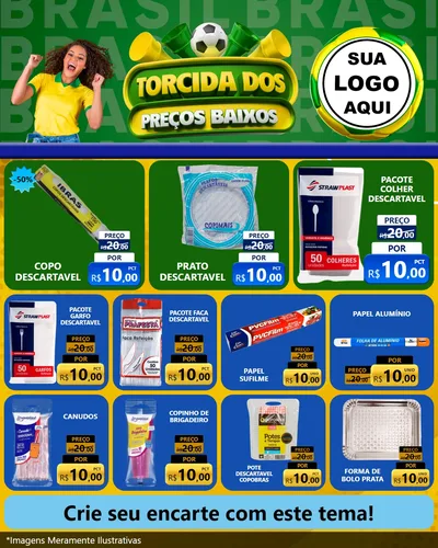 Modelo de Rede Social para Feed Instagram com o tema Torcida dos Preços Baixos para Embalagens
