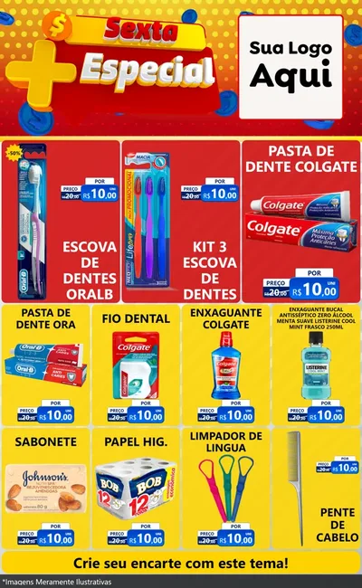 Modelo de Encarte para Encarte Grande com o tema Sexta Mais Especial para Higiene Pessoal