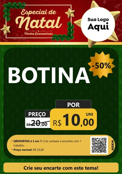 Modelo de Cartaz para Cartaz A4 Vertical com o tema Especial de Natal para Agropecuária
