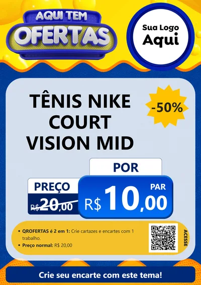 Modelo de Cartaz para Cartaz A4 Vertical com o tema Aqui Tem Ofertas para Calçados