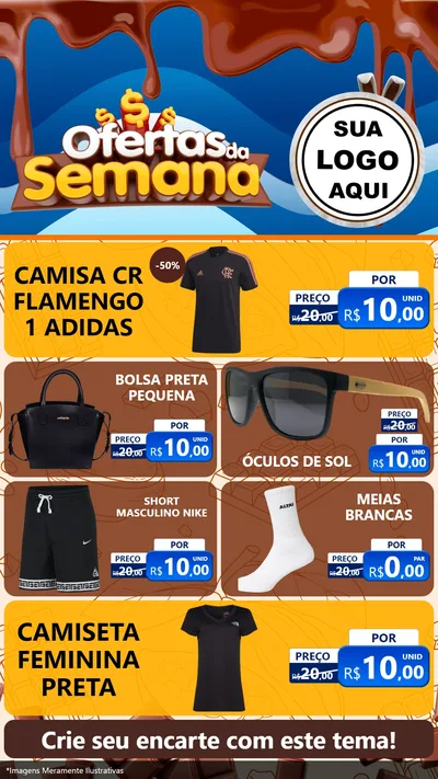 Modelo de TV para TV Vertical com o tema Ofertas da Semana - Páscoa para Roupas e acessórios