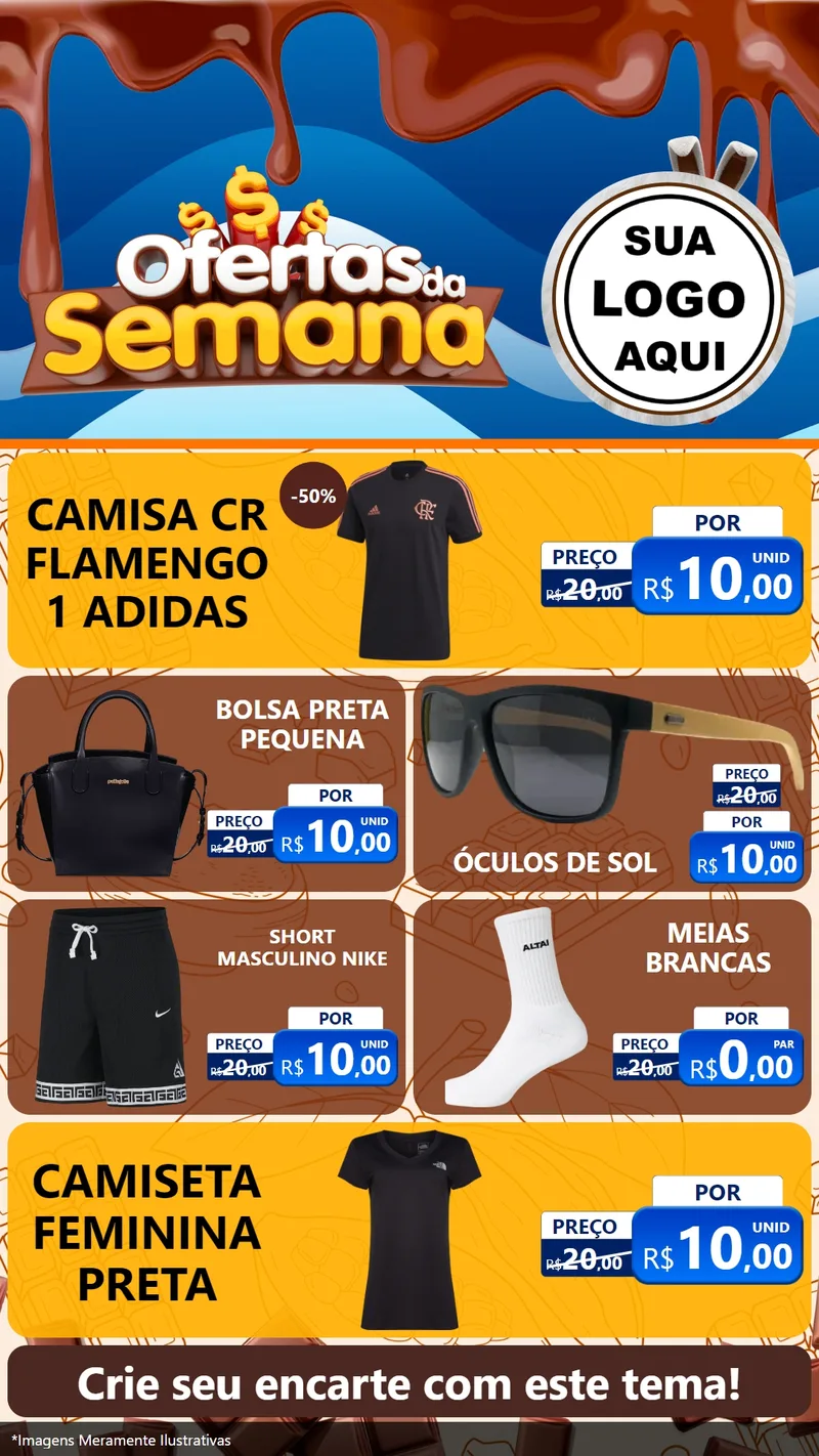 Modelo de TV para TV Vertical com o tema Ofertas da Semana - Páscoa para Roupas e acessórios