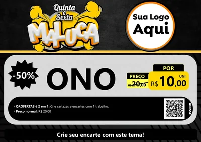 Modelo de Cartaz para Cartaz A4 Horizontal com o tema Quinta e Sexta Maluca para Óticas