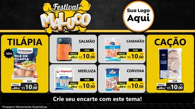 Modelo de TV para TV Horizontal com o tema Festival Maluco para Peixaria