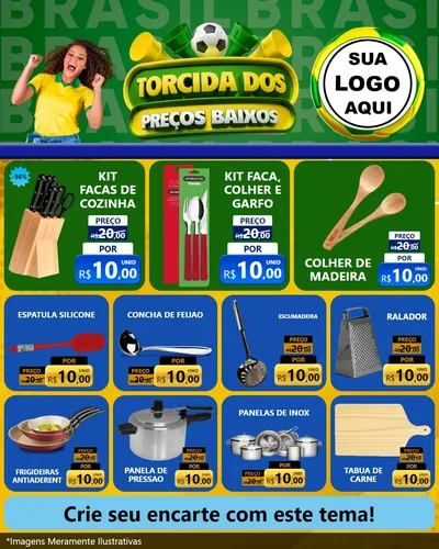 Modelo de Rede Social para Feed Instagram com o tema Torcida dos Preços Baixos para Utilidades Domésticas