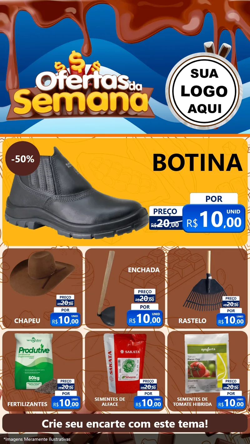 Modelo de Rede Social para Stories com o tema Ofertas da Semana - Páscoa para Agropecuária