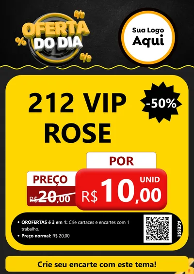 Modelo de Cartaz para Cartaz A4 Vertical com o tema Oferta Do Dia para Perfumes