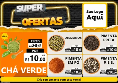 Modelo de Encarte para Encarte A4 Horizontal com o tema Super Ofertas para Produtos Naturais