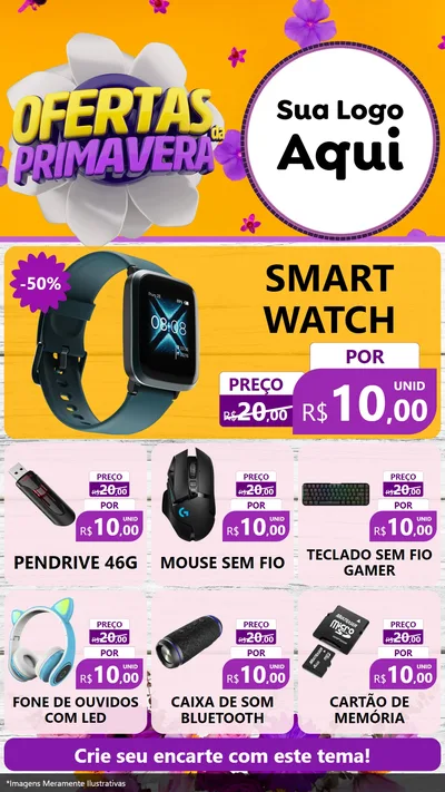 Modelo de Rede Social para Stories com o tema Ofertas Da Primavera para Informática