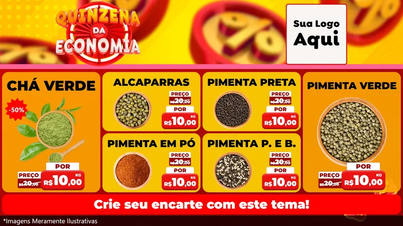 Modelo de TV para TV Horizontal com o tema Quinzena Da Economia para Produtos Naturais