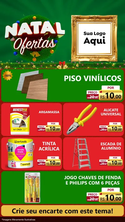 Modelo de TV para TV Vertical com o tema Natal de Ofertas para Material para Construção