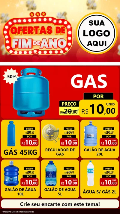 Modelo de Rede Social para Stories com o tema Ofertas de Fim de Ano para Água e gás