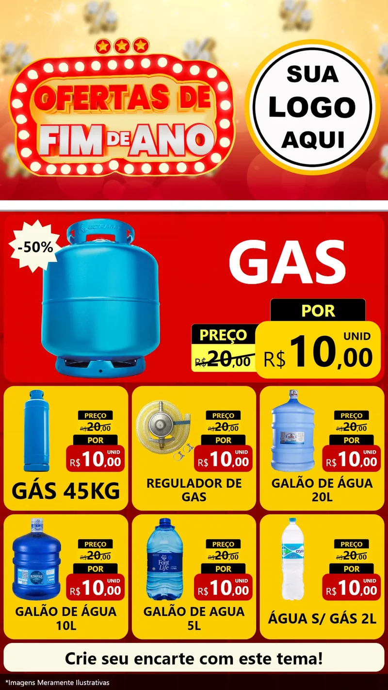 Modelo de Rede Social para Stories com o tema Ofertas de Fim de Ano para Água e gás