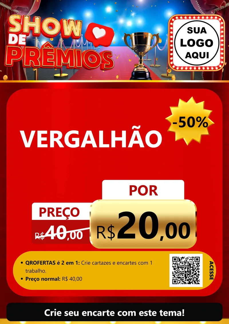 Modelo de Cartaz para Cartaz A4 Vertical com o tema Show de Prêmios para Ferragens