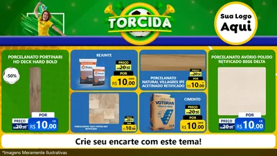 Modelo de TV para TV Horizontal com o tema Torcida para Pisos e revestimentos