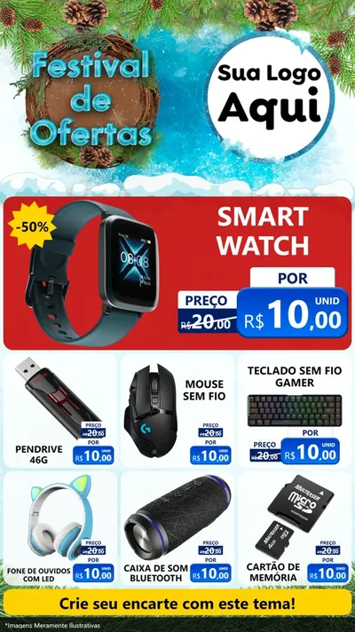 Modelo de Rede Social para Stories com o tema Festival de Ofertas - Inverno para Informática