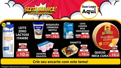 Modelo de TV para TV Horizontal com o tema Sexta Maluca! para Frios e Laticínios